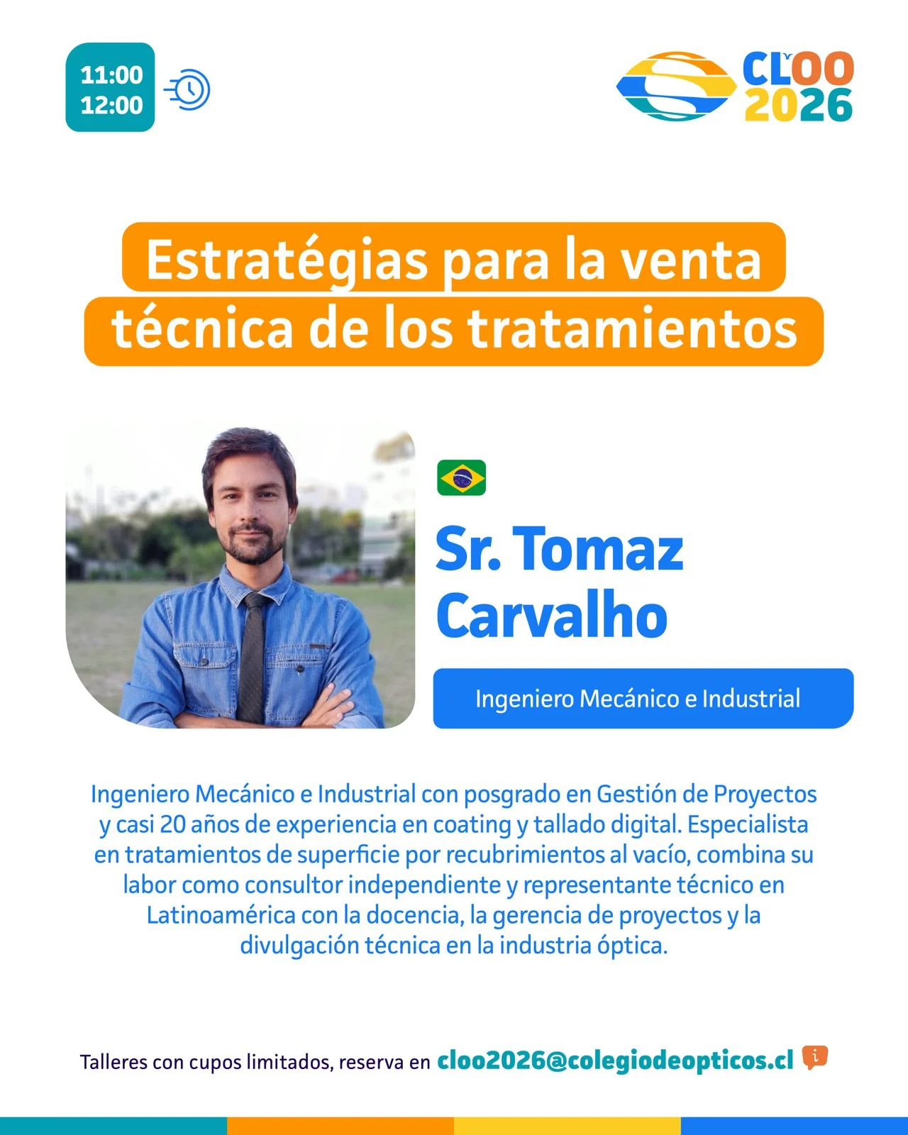 Afiche Taller Sr. Tomaz Carvalho